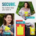 Neck Wallet Travel Pouch For Passport Holder And Documents (Lemonade Flare)