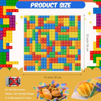 100 Pcs Building Blocks Wax Paper Sheets for Food Wrapping (Colorful / Building Blocks)