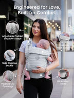 Baby Carrier Newborn to Toddler (Silver Grey)