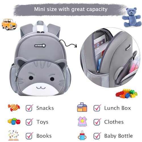 Toddler Backpacks Kids Preschool Cartoon Mini Travel Bag Ages 2 (F-yellow / M for Age 2-5)