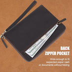 Lorenzo Full Grain Leather Family Passport Wallet for 4 (Dark Brown)