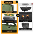 Fireproof File Organizer with Lock (15.5" x 11.5" x 3"(colorful) / Green)