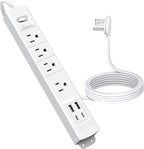 TROND Flat Plug Power Strip USB-5ft Flat Extension Cord Surge Protector Wall by TRONDOfficial