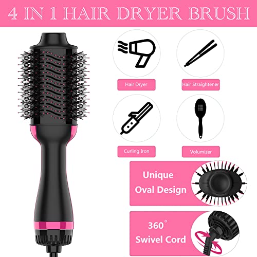Hair Dryer Brush (Black Pink)