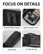 TSA Approved Toiletry Bag Clear Quart Size Travel Bags Makeup Bag (Black / 2 Pack, Handle)