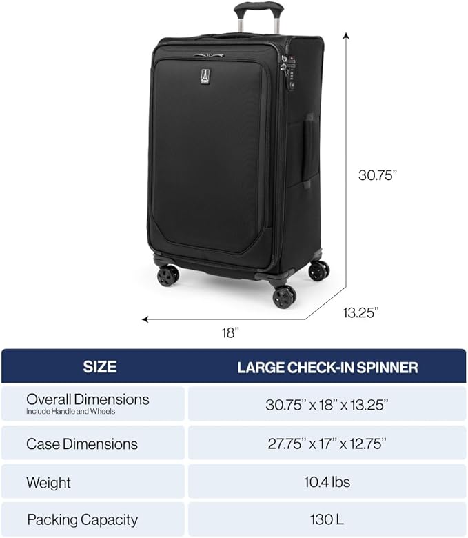 Travelpro Crew Classic Lightweight Softside Expandable Checked Luggage - Image 2
