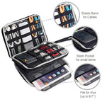 Double Layer Electronics Organizer (Large,2-layer / Blue)