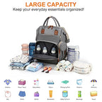 Diaper Bag Backpack with Changing Station (Grey)