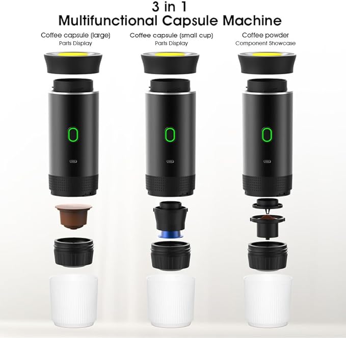 3-in-1 Portable Coffee Maker – Electric Espresso Machine - Image 4