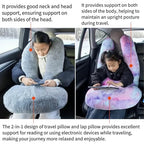Travel Pillow Car Pillow Kid Car Sleeping Large Black (E-black)