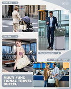 Large Travel Duffle Bag Carry On Weekender Bags for Women Men 18x14x8 Gym (A84-greyblue / X-large)