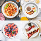 50 Pcs 10 Inch White Plastic Plates (White / 50 Pcs)