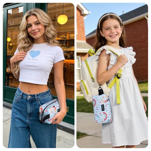 Small Cooler Bag (Blue-Rainbow)