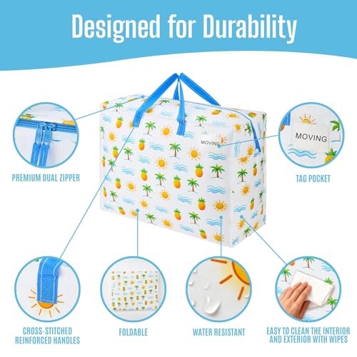 Heavy Duty Moving Bags (Tropical Island / 27 Gallon-4 Pack)