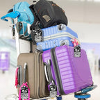 2Pack Luggage Tags for Suitcases (Skeletons and Flowers)