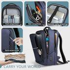 Laptop Backpack for Men for 15.6 Inch Computer Bag with USB A&C Charger (Blue / 15.6 inch)