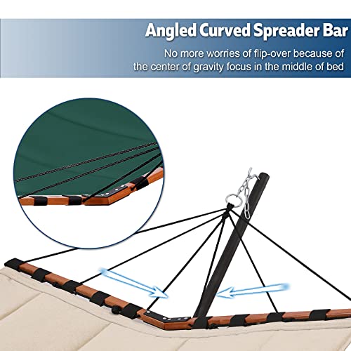 12FT 2 Person Hammock with Stand V (Dark Green)