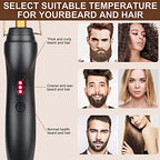 Electric Ceramic Hair Straightener and Curling Iron (Gold)