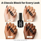 Beetles Black Gel Polish (G - Creme Black | Audrey Black)