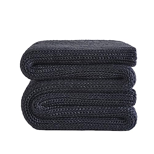 Knitted Weighted Blanket (27-granite Grey / 48" x 72" | 12lbs)