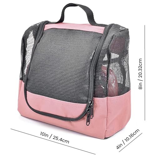 The Fine Living Co. Portable Shower Caddy Hanging Mesh Shower Caddy (Pink)