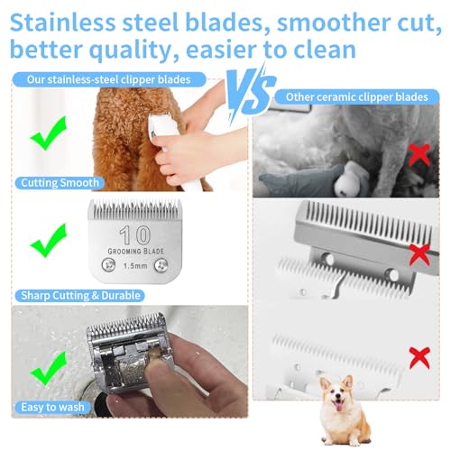 Size 10 Detachable Dog Grooming Blades (10#1.5mm, 1 Pcs)