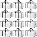12 Pack Extra Heavy Duty Large Moving Bags with Strong Zipper (White / 12 Pack)