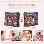 Bohemian Cat Mom Makeup Bag For Women & Teen Girl Cat Lover Gifts. Cute Boho Cats Themed Cosmetic & Toiletry Organizer Pouch For Daughters (Boho Cat)