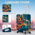 Funny Adventure Travel Luggage Cover (#23 / XL(fits 32-34Inch suitcase))