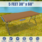 2 Pack Rectangle Spandex Fitted Table Cloth (Brown / 60" x 30" (Rectangular))
