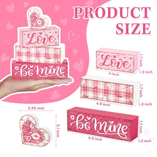 Tiered Tray Decor Set (Pink Love Plaid)