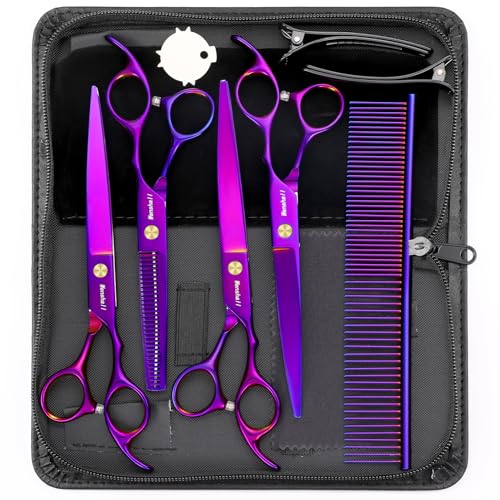 Professional Dog Grooming Scissors Set (Purple)