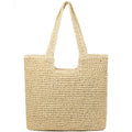 Straw Beach Bags for Women Straw Woven Beach Tote Bag Casual Boho Large Shoulder Handbags Purse for Vacation Holiday Picnic (E Beige)