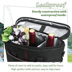 3 Bottle Wine Cooler Bag Carrier for Travel (Black)