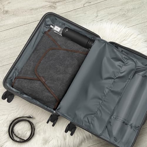 Garment Folder Compression Packing Cubes Suitcase Organizer Bags (Black)