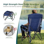Oversized Camping Chair for Adult Lawn Chair for Outdoor Camping (Navy Blue)