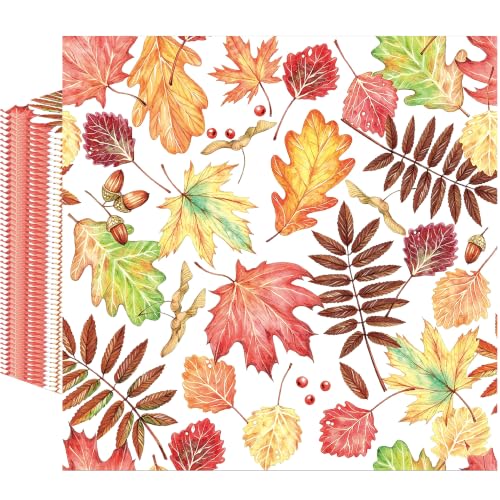 50 PCS Fall Leaves Cocktail Napkins (Maple Leaf)