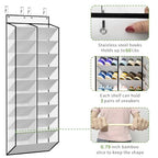 20 30 Pairs Over the Door Shoe Organizer (White-1 Pack of 20 Pockets)