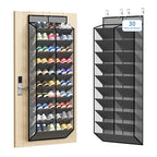 20 30 Pairs Grey Over the Door Shoe Organizer (Grey-1 Pack of 20 Pockets)
