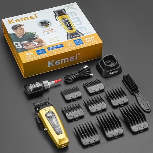 90 4 Professional Hair Clippers for Men 11500 RPM Barber Clippers (Gold)