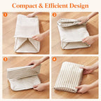 75L Large Laundry Baskets (Beige / 75L)