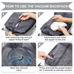 Vacuum Backpack Travel with Pump (A1-grey / 25 liters)
