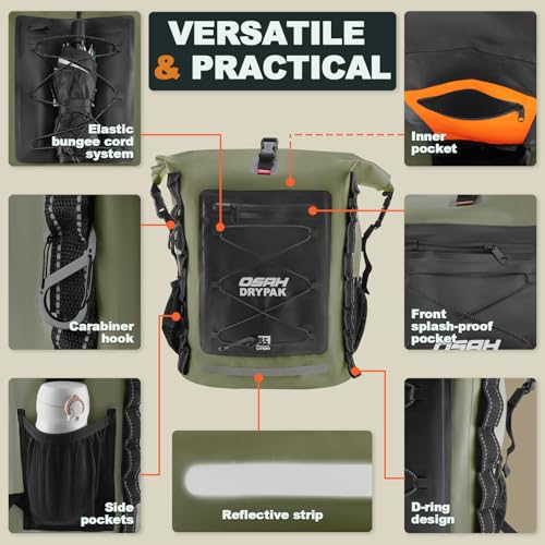 Waterproof Backpack Dry Bag 35L (Green / 85L)