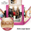 Hanging Travel Toiletry Bag for Women and Men (F - Rose Red / Large)