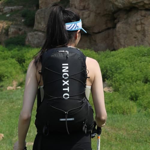 Hiking Hydration Backpack with 2L (Black-White-2L Water Bladder)