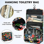 9 Set Packing Cubes with Packing List Luggage Packing Organizers for Travel Accessories (Black floral)