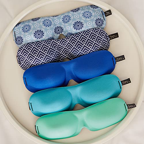 40 Blinks No Pressure Eye Mask for Travel & Sleep (Starling Blue / 1 Count (Pack of 1))