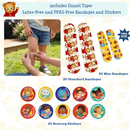 KeepGoing Daniel Tiger’s Travel First Aid Kit for Kids 130 Pc