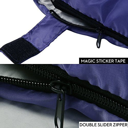 3 4 Season Sleeping Bag for Adults & Teens (Purple / 87*33)
