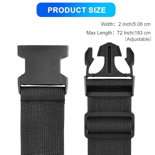 Luggage Straps for Suitcases (Black)